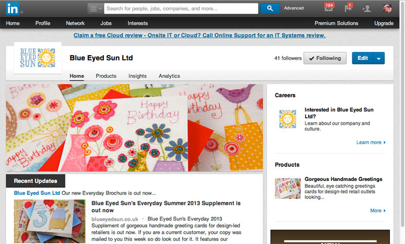 Blue Eyed Sun on LinkedIn